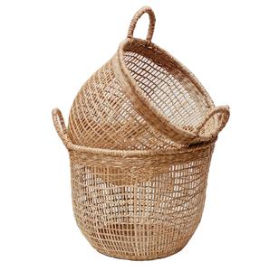 Panier en jute 100% naturel, fait main, écologique, tissé, multifonctionnel, avec poignée, organisateur de rangement pour la maison, en provenance du Bangladesh - Product Image 6