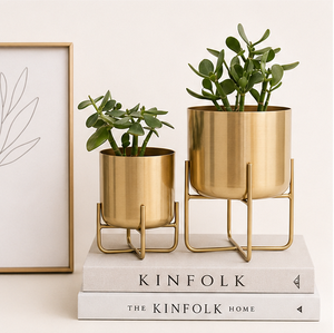 Jardinière Moderne de Luxe en Laiton avec Support, Pot de Fleurs Doré en Métal pour Décoration Intérieure, Fabricant Grossiste de Haute Qualité - Product Image 3
