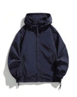 Veste matelassée réversible pour homme, style urbain, en toile, col rabattable, imperméable, à capuche, motif sportif, prix abordable