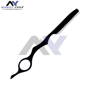 Rasoir professionnel en acier inoxydable noir pour coiffure, coupe-fine et texturisation, qualité salon pour coiffeurs et barbiers - Product Image 3