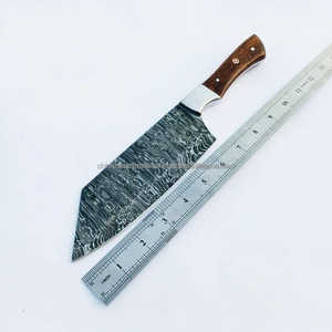 Cuchillo de Cocina Nakiri de Acero Damasco Ecológico de 8 Pulgadas con Patrón de Fuego, Cuchillos Japoneses con Mango de Madera para Cocinar - Product Image 2