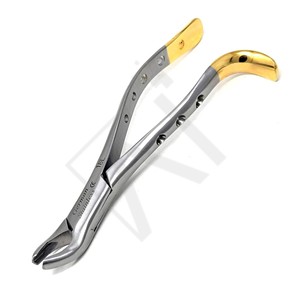 Pince d'extraction dentaire pour molaire supérieure droite, courbée, légère, à prise perforée, outil chirurgical manuel pour dentiste - Product Image 3