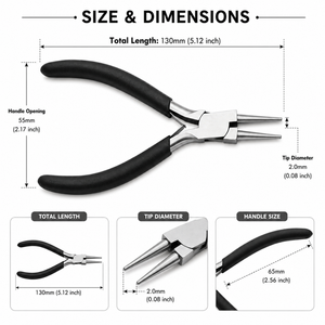 Jewelry Round Nose Pliers <b>Wire</b> Loop Making Tool for Beading Earring <b>Craft</b> Repair Handmade Accessories - Product Image 3