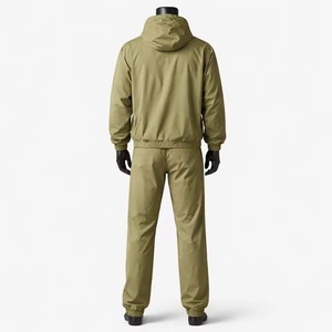 Ensemble de survêtement coupe-vent deux pièces pour homme, en coton imprimé, avec cordon de serrage, style streetwear, personnalisable OEM - Product Image 2