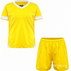 Ensemble de maillots de football personnalisés unisexes pour adultes, respirants, à manches courtes, de haute qualité, écologiques, anti-UV, séchage rapide, 100 % coton - Product Image 5
