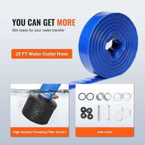 Bomba de agua a gasolina de 7HP, 2 pulgadas, 142 GPM, elevación de 148 pies, succión de 22 pies, motor de gasolina de 4 tiempos para agua sucia, mangueras de jardín y carretes. - Product Image 1