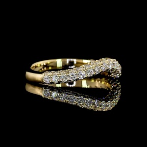 Custom IGI Certified 1 Ct Pear cut <b>ring</b> Teardrop Diamond <b>Ring</b> Unique <b>Thick</b> Yellow Gold Bezel Setting with Matching Pave Band - Product Image 2