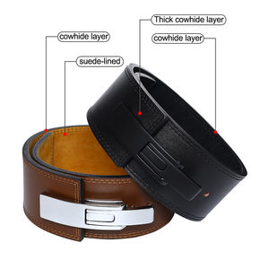Ceinture de musculation en cuir avec logo personnalisé, ceinture de soutien pour le dos, ceinture de musculation pour hommes - Product Image 4