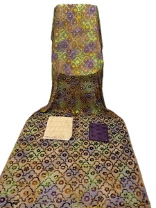 ชุดเสื้อผ้าคังกาสำหรับผู้หญิงสุดหรู สีทองระยิบระยับ แขนยาว ปักลาย ผ้าฝ้ายผสมสแปนเด็กซ์และโพลีเอสเตอร์ แห้งเร็ว เหมาะสำหรับฤดูร้อนและฤดูใบไม้ผลิ - Product Image 5