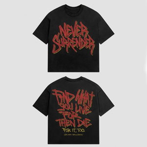 เสื้อยืดผู้ชายผ้าฝ้าย 100% ทรงหลวม พิมพ์ลาย เสื้อยืดโอเวอร์ไซส์สีดำ พิมพ์ลายกราฟิก 240 GSM ผ้าฝ้าย พิมพ์ลายพัฟ สตรีทแวร์แบบสั่งทำ - Product Image 6