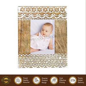New Stock Arrival High Quality <b>White</b> Distress Finished Color Antique Decorative Mango Wood Photo <b>Frame</b> at Low Price - Product Image 3