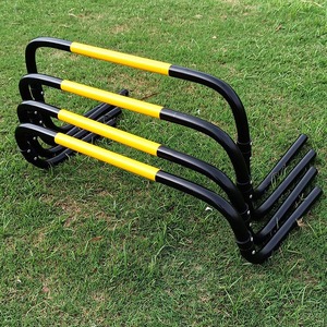Vallas de Agilidad de PVC Amarillo y Negro, Vallas de Velocidad con Peso, Obstáculos de Entrenamiento para Ejercicios de Fútbol - Product Image 2