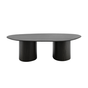 Modern Organic <b>Nesting</b> Coffee <b>Table</b> Solid Teak Wood Contemporary Design with Sculptural Pedestal Base for Luxury Living - Product Image 1