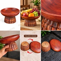 Bol à fruits en bois naturel artisanal pour la décoration de table