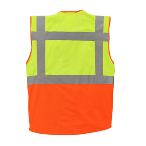 Chaleco de Seguridad de Alta Visibilidad para Hombre, Malla Reflectante Transpirable, Ropa de Trabajo con Múltiples Bolsillos, Cierre de Cremallera, Uso en Exteriores de Verano - Product Image 5