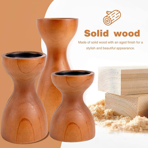 Designer <b>Wooden</b> Eco-Friendly Classic Vintage Figurine Collection Handmade Home Decor <b>Pillar</b> <b>Holder</b> Best Quality Piece MULTI - Product Image 6