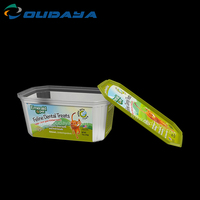 IML Envasado de alimentos 580ml 16oz 454G Tina cuadrada de plástico PP para limpieza en polvo Dientes de perro mascota