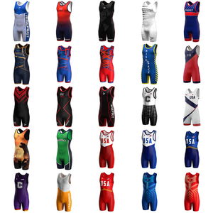 Custom Sublimated Wrestling Singlet Men Compression Wrestling Uniform Quick Dry Stretch MMA Gym Training OEM - Product Image 5