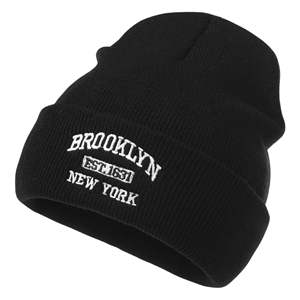 Gorros de punto elásticos sublimados personalizados con bajo MOQ, de acrílico/algodón, de secado rápido, con estampado de camuflaje jacquard y lazos, para invierno y estilo urbano. - Product Image 1