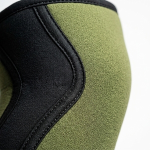 Genouillère en néoprène à compression respirante, protection universelle toutes saisons, à enfiler, unisexe, vert et noir - Product Image 4
