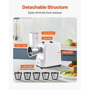 200W elettrico insalata Shooter in acciaio inox Food Cutter verdure formaggi formaggio grattugia verdura affettatrice trituratore trituratore Chopper per - Product Image 6