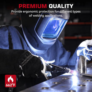 Guantes de Soldador de Cuero Vacuno Resistentes, con Costuras Reforzadas y Forro Suave, para Soldadura TIG - Product Image 5