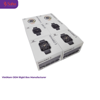 Fabricante de Cajas Rígidas Personalizadas OEM de Vietnam, Caja de Regalo de Papel Kraft Biodegradable y Reciclable para Relojes Inteligentes y Productos Electrónicos de Lujo