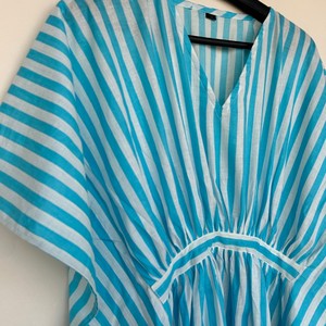 Vestido Kaftan de Manga Murciélago con Cuello en V y Rayas, Vestido Dashiki de Seda para Mujer, Tallas Grandes, Diseños Transpirables, Proveedores Directos Confiables - Product Image 6