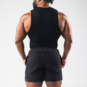 Camisetas sin mangas con estampado de logotipo en la parte delantera y trasera, de algodón suave, para gimnasio, uso diario y de verano. - Product Image 4