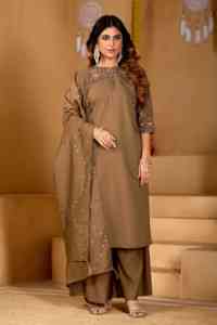 Kurti Anarkali de viscosa y seda de mango - Product Image 6