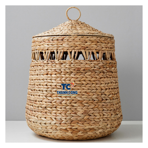 ตะกร้าผักตบชวาสานมือสำหรับเก็บของจำเป็นสำหรับเด็ก - Product Image 1