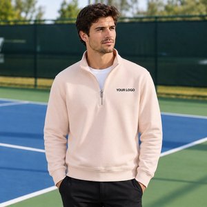 Sudadera de Cuello Alto con Cierre de Cremallera para Hombre, con Detalle de Cuello en Dos Tonos, Sudadera Moderna para Hombre, Suministro al por Mayor de Ropa Masculina - Product Image 6