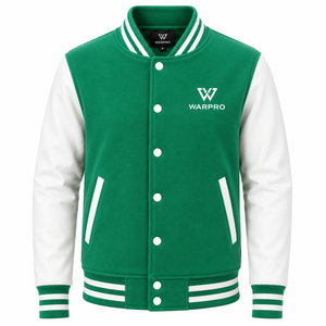 Blouson universitaire pour homme en laine et toile, coupe-vent, séchage rapide, idéal pour l'hiver, style baseball, fabrication professionnelle - Product Image 1