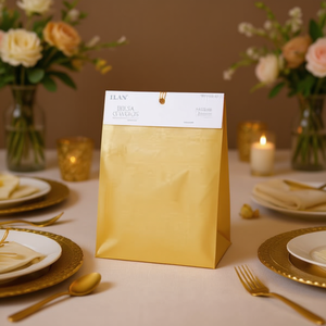 Sacchetti Regalo in Organza ILAN 17x23 Cm Colore Oro, Sacchetti per Bomboniere Matrimonio 3 Pezzi - Product Image 3