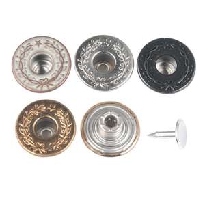 Boutons à rivets en alliage de zinc personnalisés, sans nickel, à tige métallique, pour vestes, pantalons, vêtements, vente en gros OEM - Product Image 5