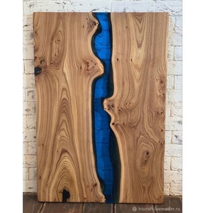 Planche à découper élégante en bois massif et résine époxy, planche de cuisine en bois et résine époxy de qualité supérieure, planche à découper alimentaire en bois et résine époxy - Product Image 1