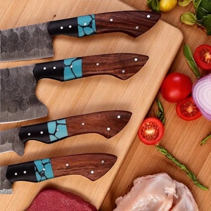 Handmade Damascus Steel Chef <b>Knife</b> <b>Set</b> with Micarta and Wood Handle Design Survival Hunting <b>Knives</b> A&M Enterprises - Product Image 5