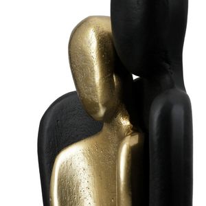 Escultura Decorativa Artística de 8D x 23W x 19.5H para Mesa de Salón, Tema de Amor, Diseño Hecho a Mano en Negro y Dorado - Product Image 3