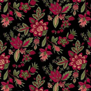 Burgundy Wine and Pastel Pink Floral Botanical Digital Printed Mull Cotton <b>Fabric</b> - Product Image 5