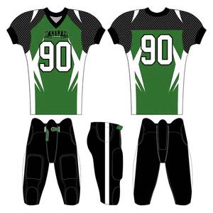 Maillot de football américain personnalisé pour adulte, 100 % polyester, coupe ajustée, sublimation de haute qualité, broderie, manches courtes, col en V, séchage rapide - Product Image 3