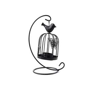 Lanterne décorative en fer suspendue pour bougie, noire, vintage, pour Noël, mariage, ambiance intérieure, artisanale, écologique - Product Image 6