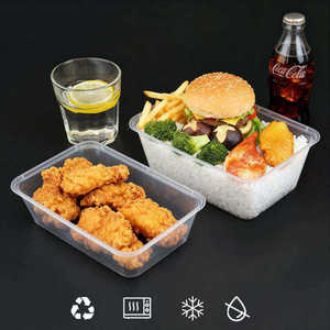 Barquette alimentaire jetable de qualité alimentaire en PP, rectangulaire, échantillon disponible, OEM/ODM, vente en gros, couleurs personnalisables - Product Image 1
