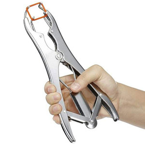 Pinzas de Castración Reutilizables Profesionales Elastrator Hechas de Acero Inoxidable Alemán con Aplicador de Anillo de Goma para Ovejas y Cabras - Product Image 1