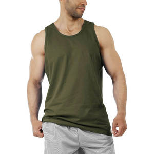 Sports Cotton Adult Muscle <b>Singlet</b> Sleeveless Shirt Gym Mens Tank Top Bodybuilding Fitness <b>Running</b> Custom Logo Tank Top - Product Image 1