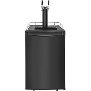 Dispenser di Birra a Doppio Rubinetto da 32 Pollici con Kegerator Refrigeratore e Scaldabirra, Ripiani per Bombole CO2 e Vassoio Raccogligocce - Product Image 4