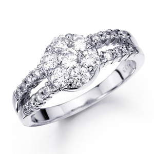 Anillo de diamante de oro de pureza de 18K de lujo Banda simple en forma de corazón antiguo romántico para Bodas de más de 5 gramos Certificado IGI - Product Image 5