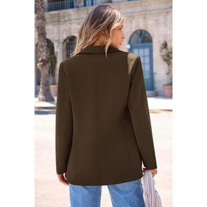 Blazers Personalizados de Manga Larga con Solapa de Pico para Mujer, para Primavera y Otoño, Ropa de Trabajo de Oficina Moderna, Chaqueta Informal de Negocios - Product Image 4