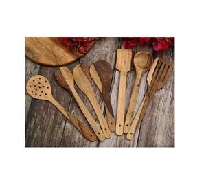 L'ensemble de cuillères en bois de haute qualité comprend des cuillères à frire et à servir des ustensiles de cuisine antiadhésifs Caractéristiques jetables - Product Image 2