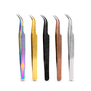 Diamond Grip Eyelash Extension Tweezers Japanese Stainless Steel Professional Makeup & Tools <b>Individual</b> <b>Lash</b> Tweezers - Product Image 4