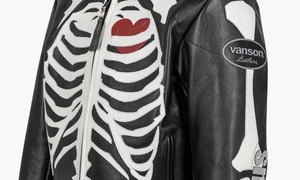 เสื้อแจ็คเก็ตหนัง VANSON รุ่น BONE สีดำ แบบรักษ์โลก พร้อมระบบทำความร้อน กันลม สไตล์สตรีทแวร์ - Product Image 6